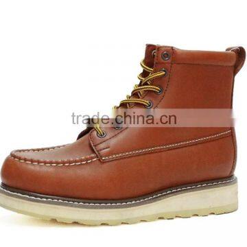 Goodyear Welt Moc Toe American Fashion Genuine Leather Casual Boots photo-2