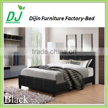 European Point Design Black PU Soft Bed Black European Designs Bed