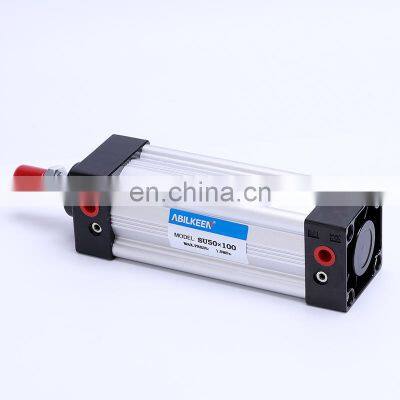 Factory Price SU Series Big Bore 32~320mm Adjustable Stroke 25~1000mm Heavy Duty Aluminum Pneumatic Piston Cylinder