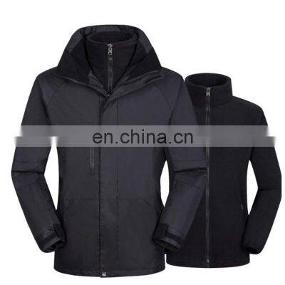 windproof and waterproof outdoor soft shell jacket plain sports custom men's winter genuine leather reversible solid