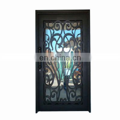 popular rod wrought iron interior screen american single front doors