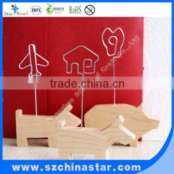 Wood Horse Shape Base Customized Design Holder Place Card Holder photo-6