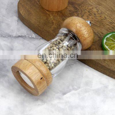 Food Grade Salt And Pepper Grinder Spice Mill Grinder Bottles Shaker With Wooden And Ceramic Mechanism photo-4