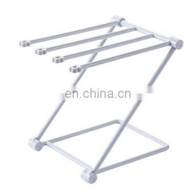 Foldable Bottle Drying Rack Shelf Kitchen Towel Cloth Storage Organizer Holder Rack