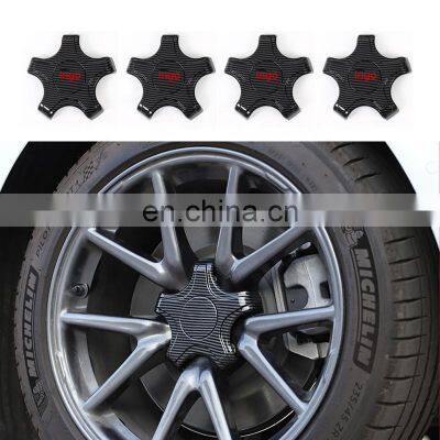 Car Wheel Center Hub Cover For Tesla Five Claw Emblem Sticker Car Accessories Hub Cover Kit Model 3 photo-2