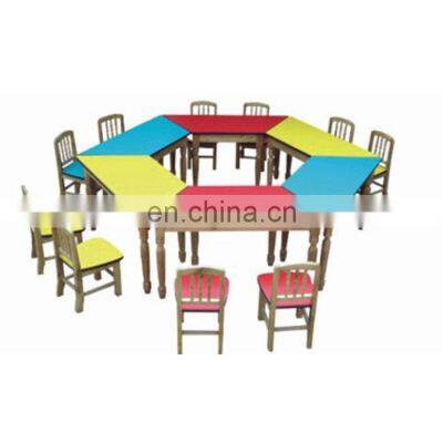 Kids kindergarten furniture children study table and chair set