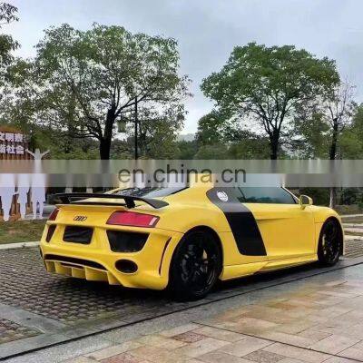 Runde Half Carbon Or Resin Material For 2008-2016 Audi R8 REGULA Style Body Kit Front Bumper Side Skirt Rear Bumper Spoiler