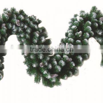 2015 artificial snowing pinecone christmas garland