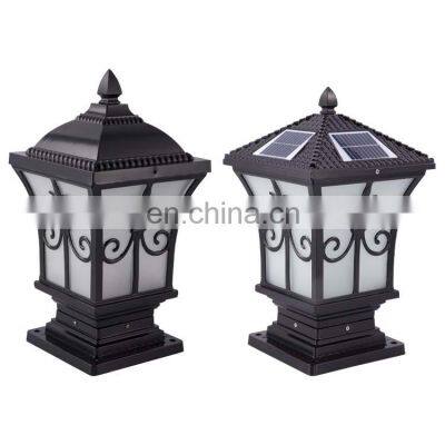 European stype solar gate pillar light Outdoor waterproof fence garden lamp Villa lawn Lighting