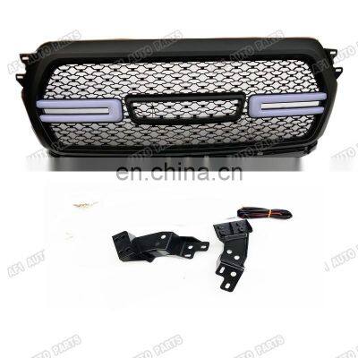 Mesh Grille Rebel Style Front Grill Hood LED Honeycomb Bumper Grill  For Ram 1500 2019