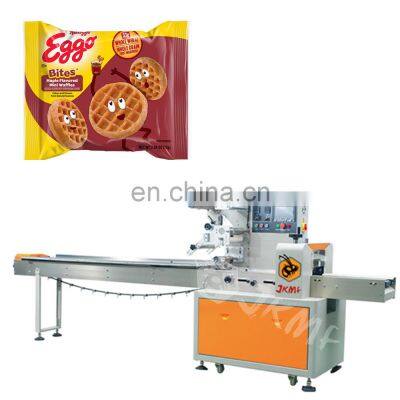 High Efficiency Horizontal Automatic Pillow Bag Packing Machine For Biscuit / Cookies / Waffles