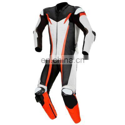 Custom Best Quality Motorbike Racing Full Body Suit in Leather Breathable Water Resistance Protective