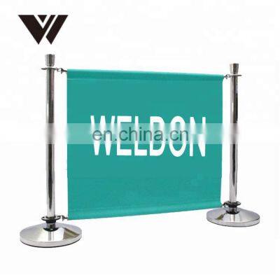 Square Pipe/Tube Frame Expandable Outdoor Cafe Barrier For Advertising Safety Breeze Barrier Advertising Banner Custom photo-3