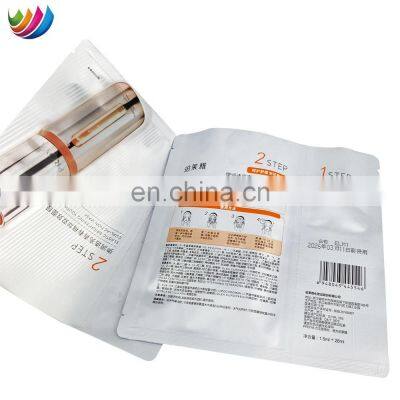 Custom Printed Essence Lotion Skin Mask Foil Flat Pouch Mylar Holographic Packaging Bags for Cosmetic Cream photo-3