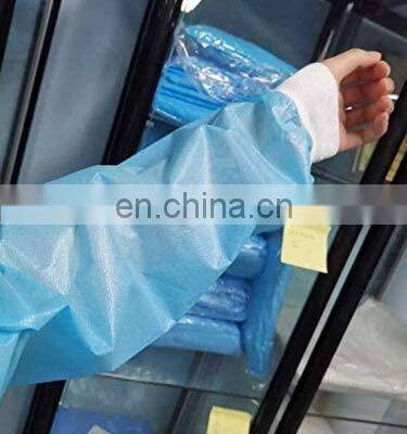 10 Pack Non-Woven Fluid Resistant PP+PE Disposable Isolation Gown