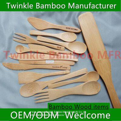 Wholesale Bamboo Kitchen Tool/Bambu Spoon Set/bamboo Wooden Items