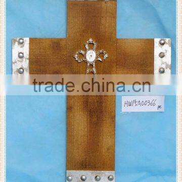 wholesale decorative antique standing wooden crosses for home&garden decor. HW15A00366
