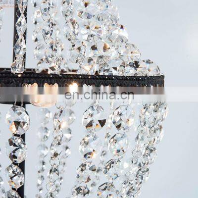 Hot Sell Event Decoration Plated Round Beads Frame Lampshade Luxury Wedding Hall Light photo-4