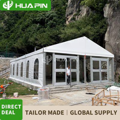 Outdoor Lawn Transparent Wedding Tent Restaurant Party Tent Prefabricated Aluminum Alloy Tent Frame Can Install Glass