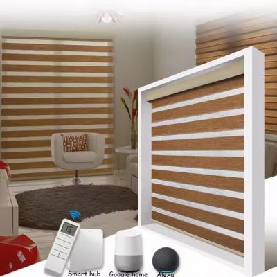 Customized Ready Made Window Curtain Blind Modern Blackout Manual Zebra Blind Curtain Blinds Shades