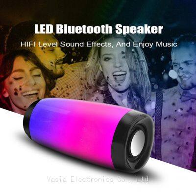 Outdoor wireless portable LED color light card insertion subwoofer speaker