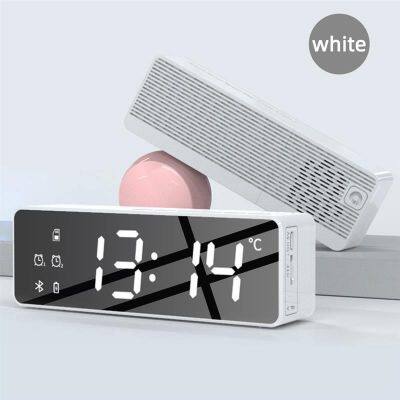 Temperature Monitor Dimmable Display B119 Smart Wireless Speaker Bedside Alarm Clock Stereo Subwoofer with For Mobile Phones