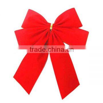 8.5" Width Bow and 2.5" Ribbon Width With Gold Line Edges Velvet Butterfly Ribbon Bow photo-2