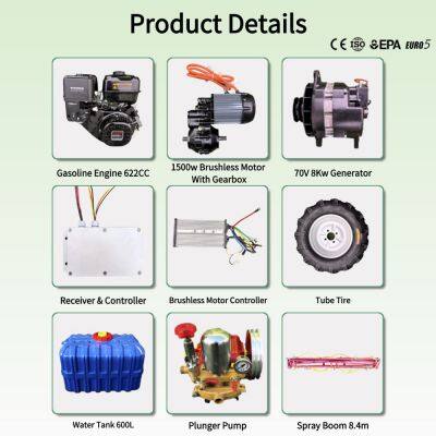 Tractor Sprayer, CE EPA Approved Gasoline Engine Gasoline Fst Power Spray Agriculture for Soybean Fields Vigorun SPRY600 photo-4