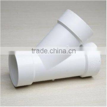 hot sale good quality competitive price uPVC fitting Y-TEE as per ASTM-D-2665 standard