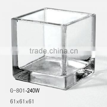 Cube glass ashtray