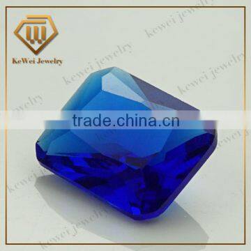 Excellent Wholesale Price Gems Rectangle Shape Blue Glass Stone