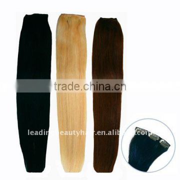 100% human clip on hair, different length and color, clips no painting off