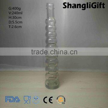 240ml Custom Color Tall Clear Glass Vases