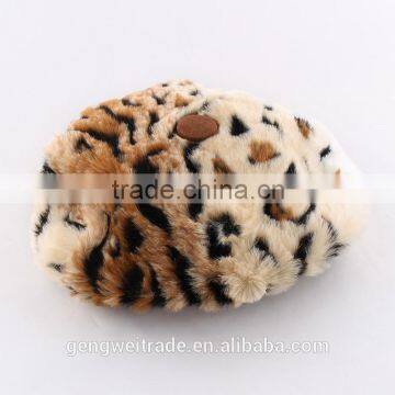 2015 Discount Brand Children Autumn Hats Girl Fashion Leopard Keep Warm Beret photo-3