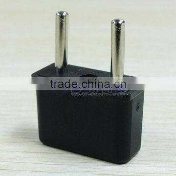 Black Copper US to EU AC Power Plug Travel Converter Adapter photo-4