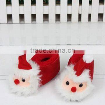 Cute plush santa claus slippers for christmas/ Christmas Slipper