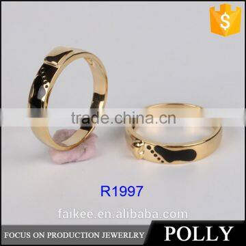 fashion jewelry gold plated enamel girl rings