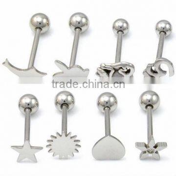 Hotest 316L Tongue Barbell Jewelry with different shapes