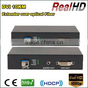 2016 Best Selling Uncompressed Lossless 10KM DVI Fiber Extender in China