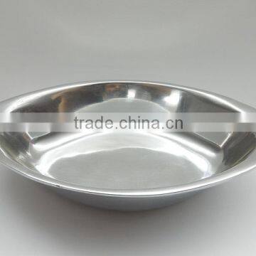 WHITE METAL BOAT SHAPE SERVING BOWL SALAD SERVING ALUMINUM BOWL HIGH QUALITY WHITE METAL FRUIT BOWL