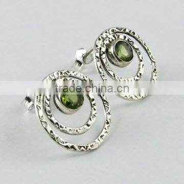 Peridot Silver Gemstone Jewelry, 925 Sterling Silver Indian Jewelry