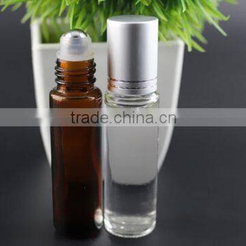 10ml glass roll on bottle 10 ml glass bottle silicon stainless steel roller ball
