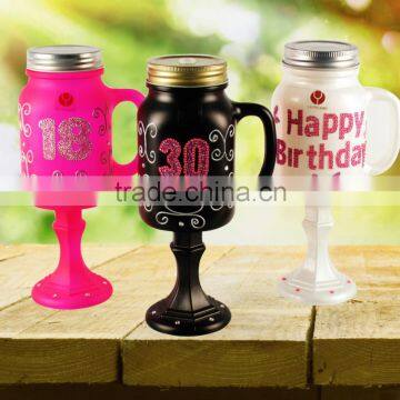 mason jar with lid and straw new product for 2015