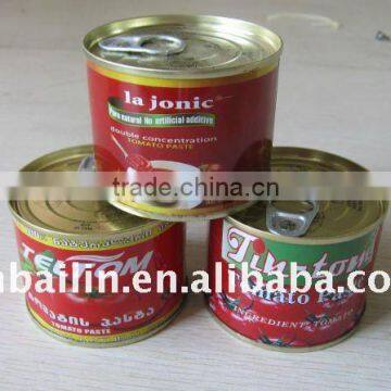 bulk tomato puree 210g gino tomato paste 28%-30% HACCP certified tomato paste company