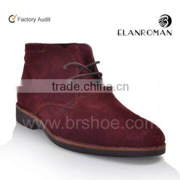 Suede leather fashion combat boots for men