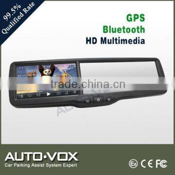 1080P bluetooth LCD car GPS mirror with DVR kits