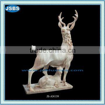 Life-size marble David's deer statue