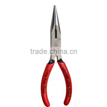 LAOA 6INCH Germany type red handle combination plier cutting plier long nose plier with TPR handle Long Nose Electricians Plier