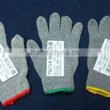 208H GREY 600 GRAMS 7 KNITTING COTTON SAFETY WORKING GLOVE photo-5