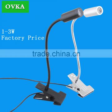 2015 NEW! 1W 3W 220V LED Clamp Table Lamp for study or reading Compter Task Light